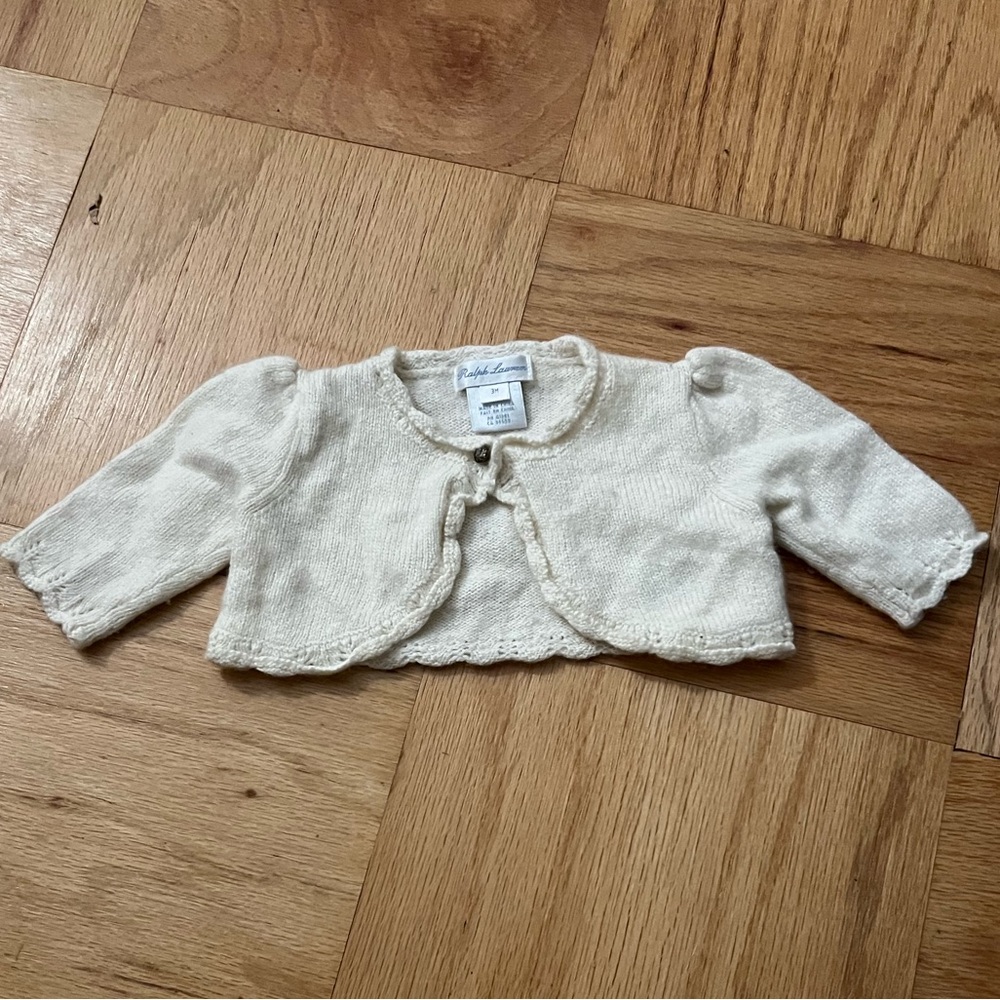 Ralph Lauren Baby Wool Blend Bolero Shrug 3M